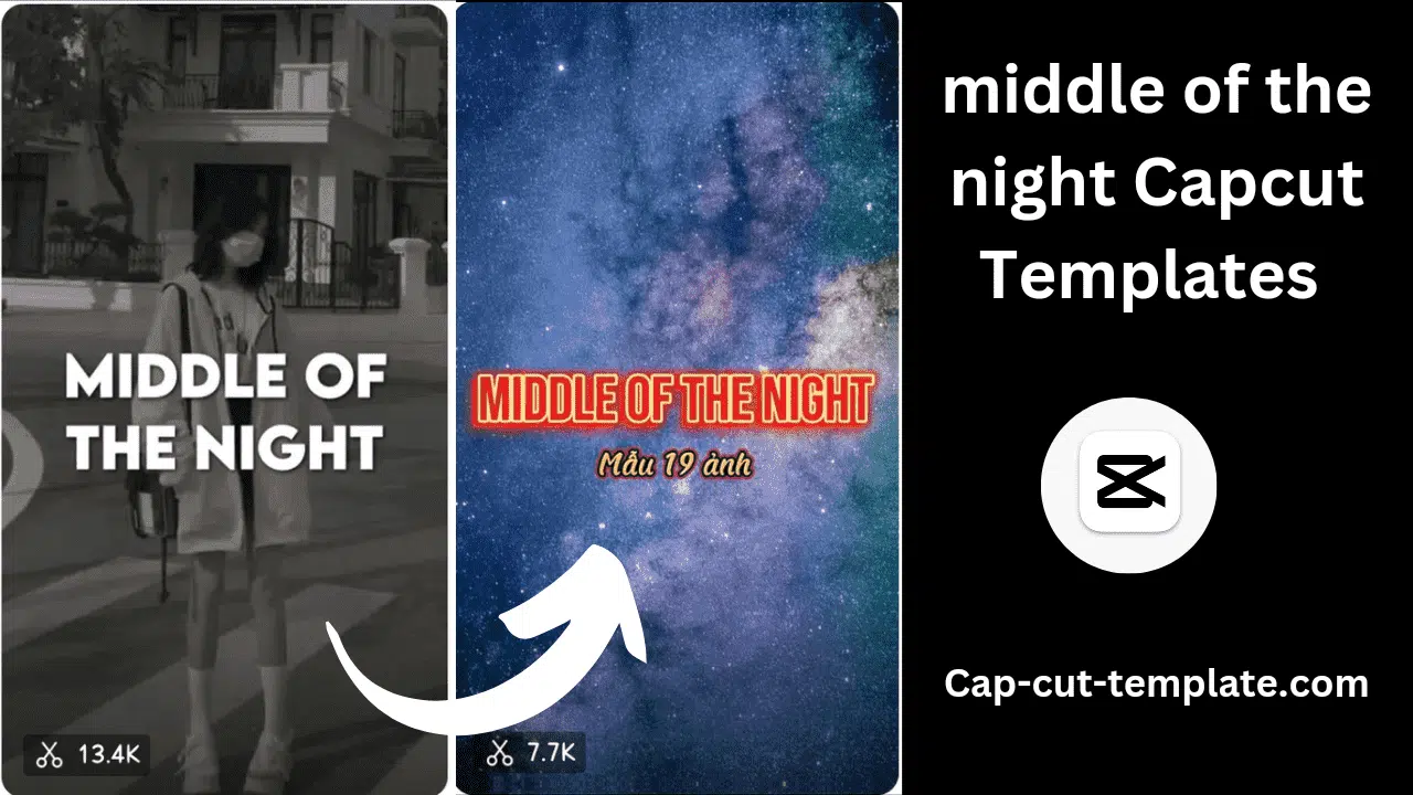 this thumbnail show the middle of the night Capcut template
