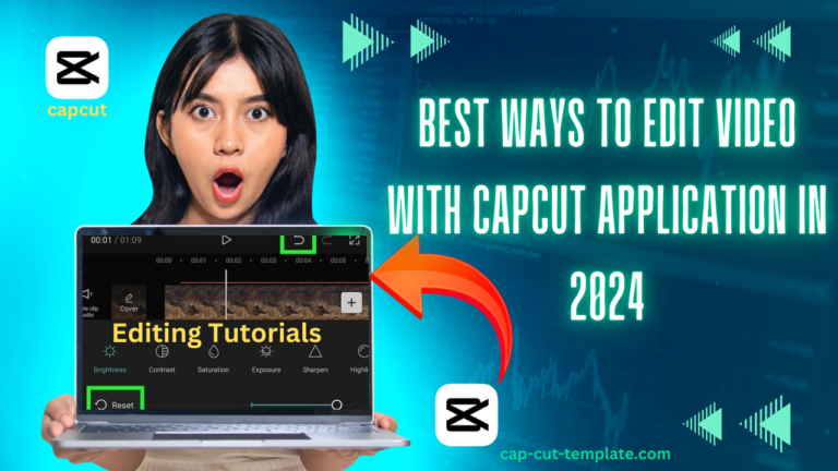 Illustration showing the steps to use the CapCut application, including selecting video clips, adding effects and transitions, editing text, and exporting the final video. The image highlights key features of the app interface, with arrows guiding the user through each step."